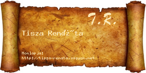 Tisza Renáta névjegykártya