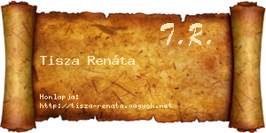 Tisza Renáta névjegykártya